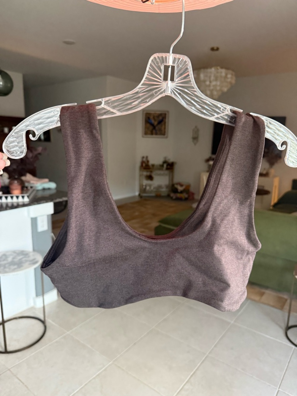 Beyond Yoga Scoop Neck Wireless Bralette - Dark Brown